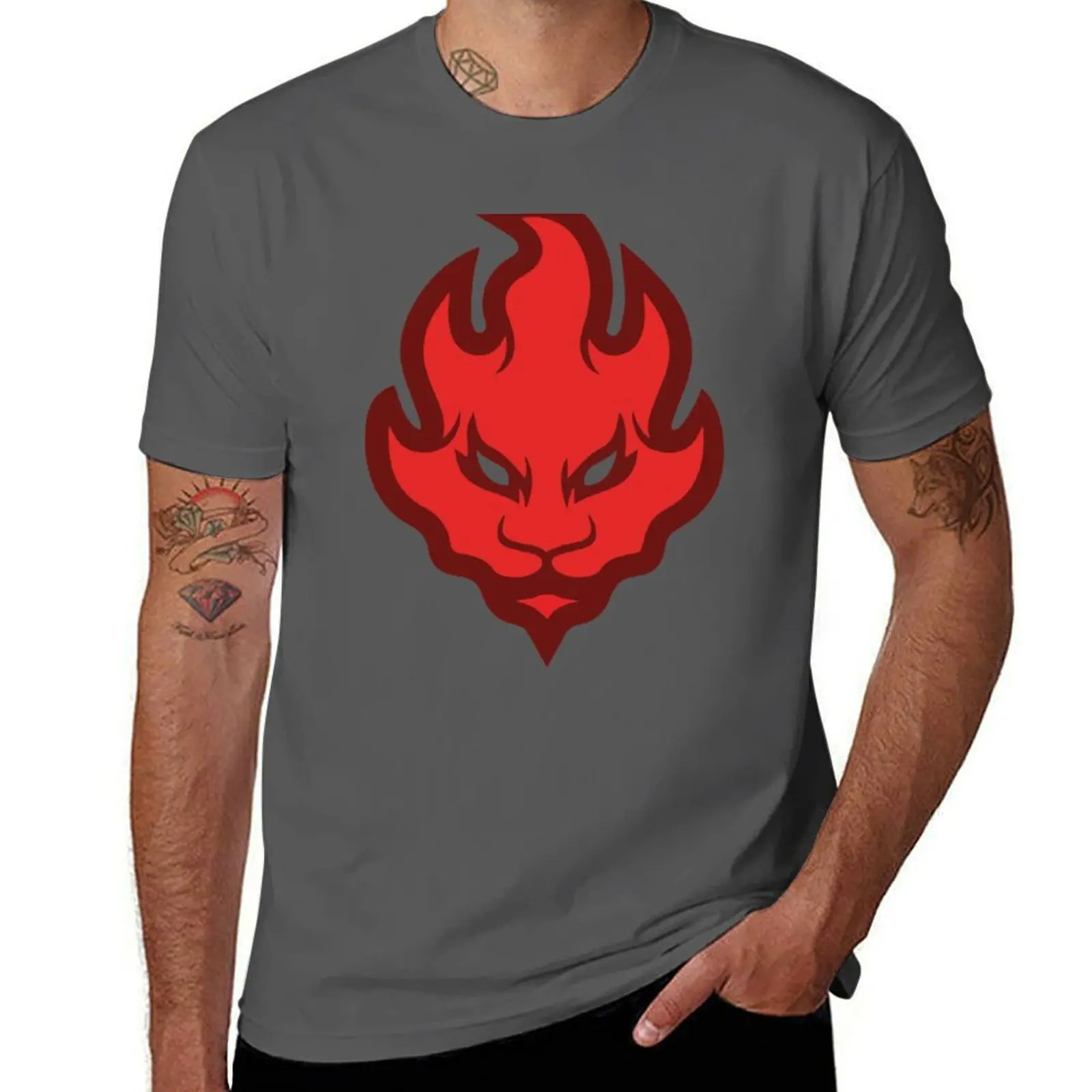 

Emblem Kai Fire T-Shirt Classic Print Short Sleeve Shirt