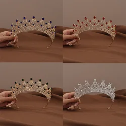 Luxury Baroque Crystal Crowns Rhinestone Tiaras Bridal Wedding Party Headband Fashion Diadem Hair Accessories Jewelry