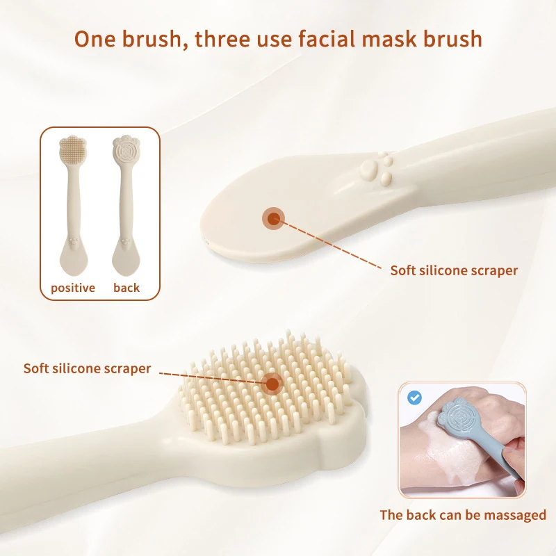 Facial Silicone Brush Multi Face Massage Cleaning Tool Double Sided Exfoliator Pore Blackhead Removal Cleanser Skincare Brushes