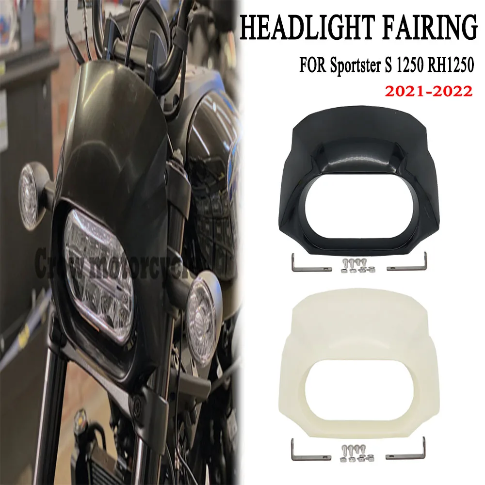 FOR Sportster S 1250 RH1250 RH 1250 2021 2022 NEW Motorcycle Black White Scheinwerfer Maske Lamp mask