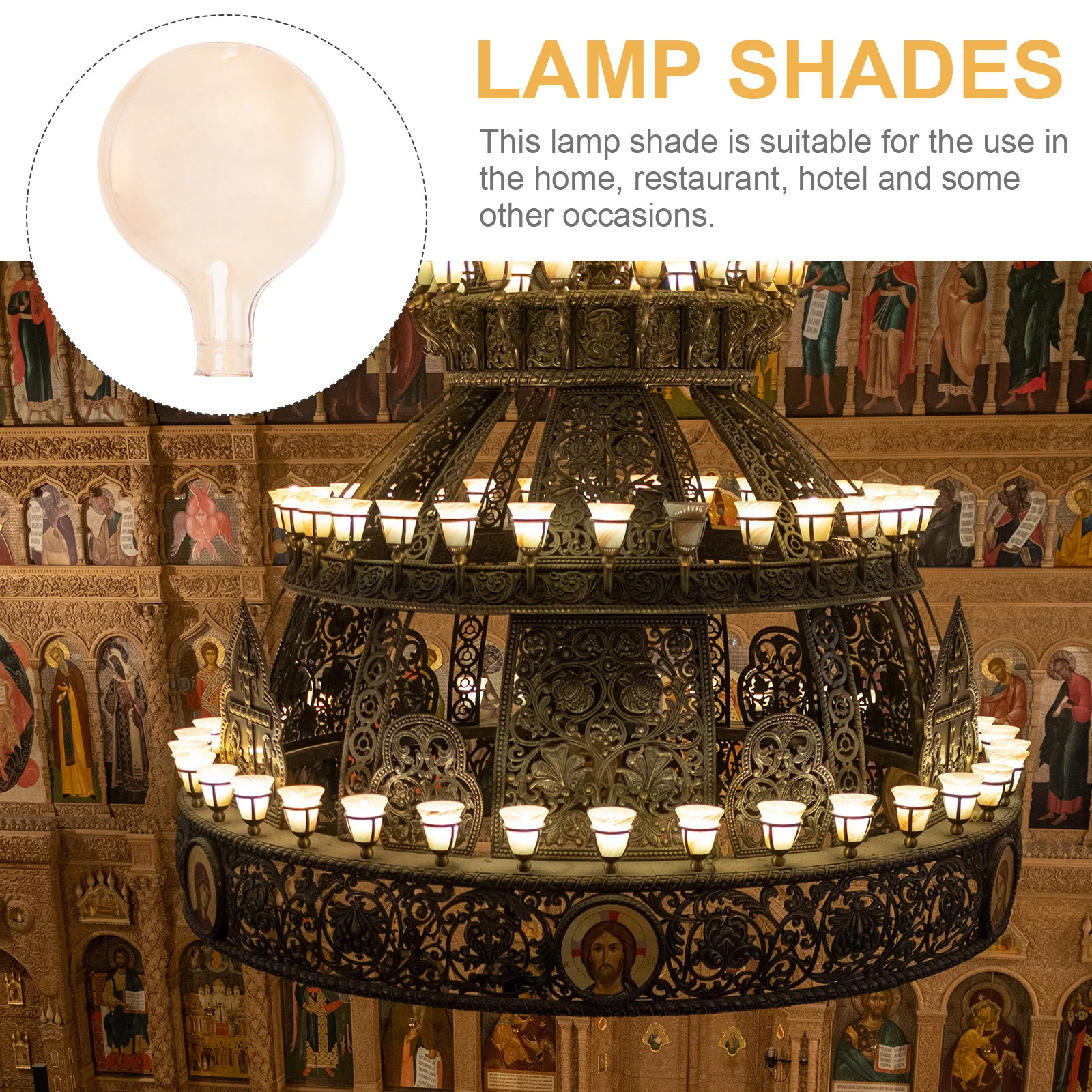 

Replacement Matte Ball Lampshade Small Glass Light Cover for Firefly Chandeliers No Tools Needed Bedroom Kitchen Cafe Restaurant