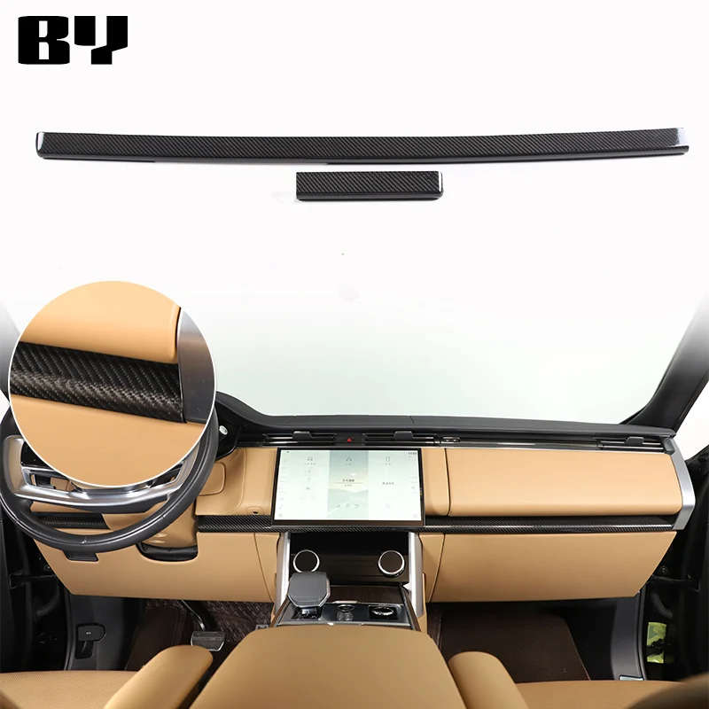 Real Carbon Fiber For Range Rover Vogue L460 2023+ Car Hollow Instrument Panel Decorative Cover Car Interior Accessories