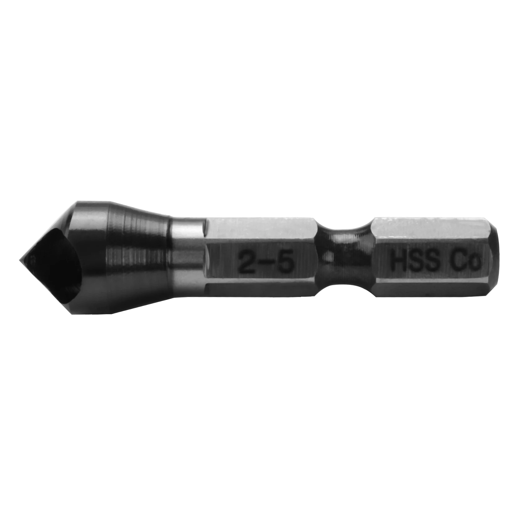 BAAQ HRC89 TiAlN Coating 1/4Inch Hex Shank Countersink Drill Bit HSS-Co M35 Cobalt Deburring Chamfer Drill Bit 2-5mm