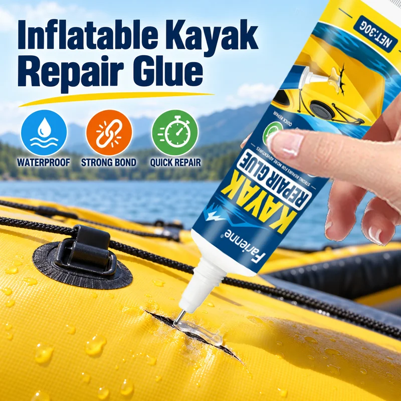 Inflatable Kayak Repair Glue Waterproof Strong Adhesive For PVC Boat Raft Canoe Air Mattress Patch Leak Repair