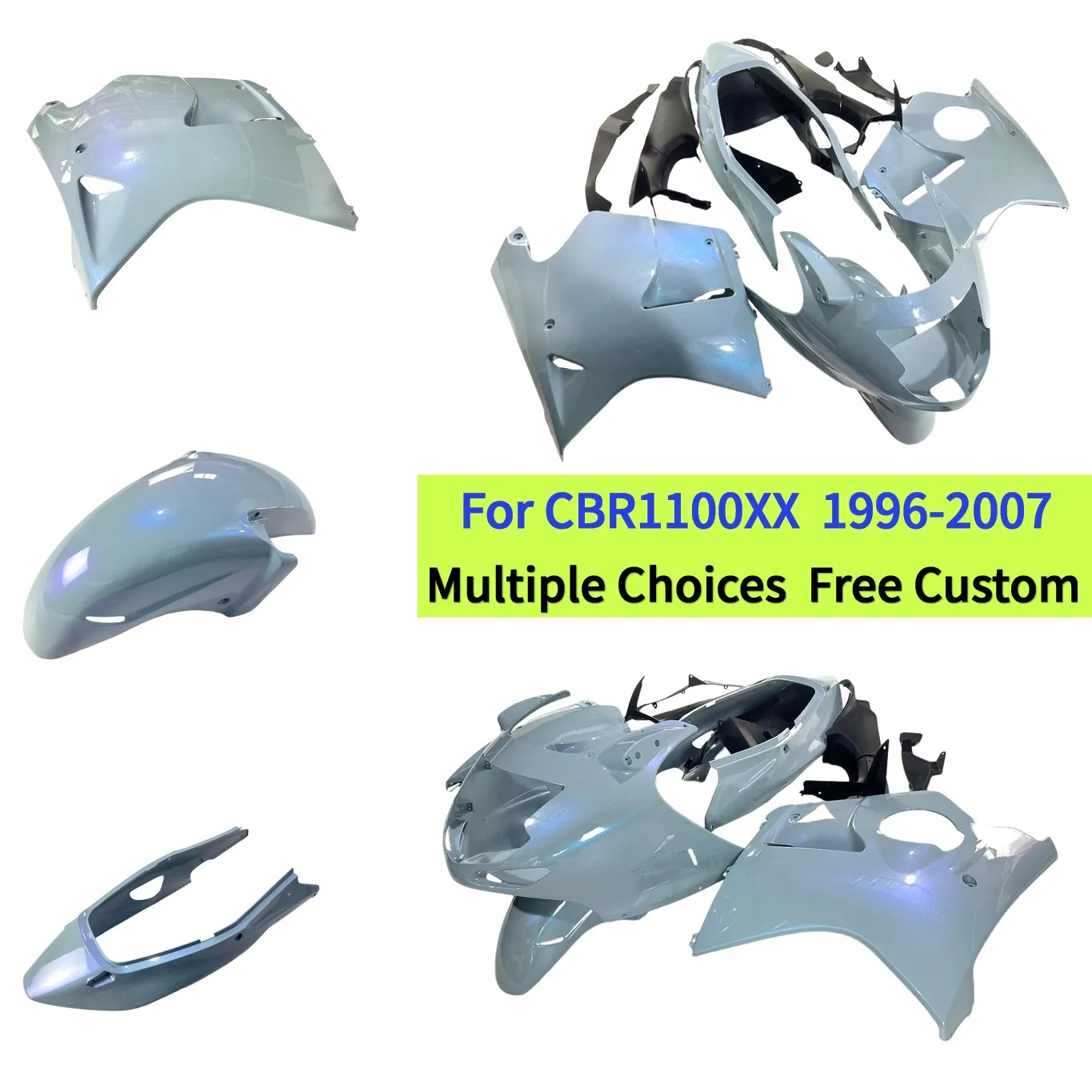 ABS Plastics Injection Bodywork set For CBR 1100 XX Super Blackbird 1996-2007 CBR1100XX Chameleon Purpel Gray Fairing