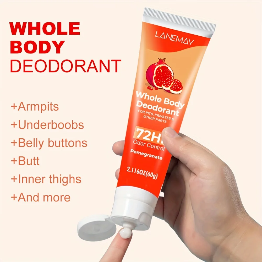 Pomegranate Deodorant Lotion - 72Hr Long-Lasting Odor Control, Stay Dry & Unstoppably Fresh for Women,Fresh Scent Lotion