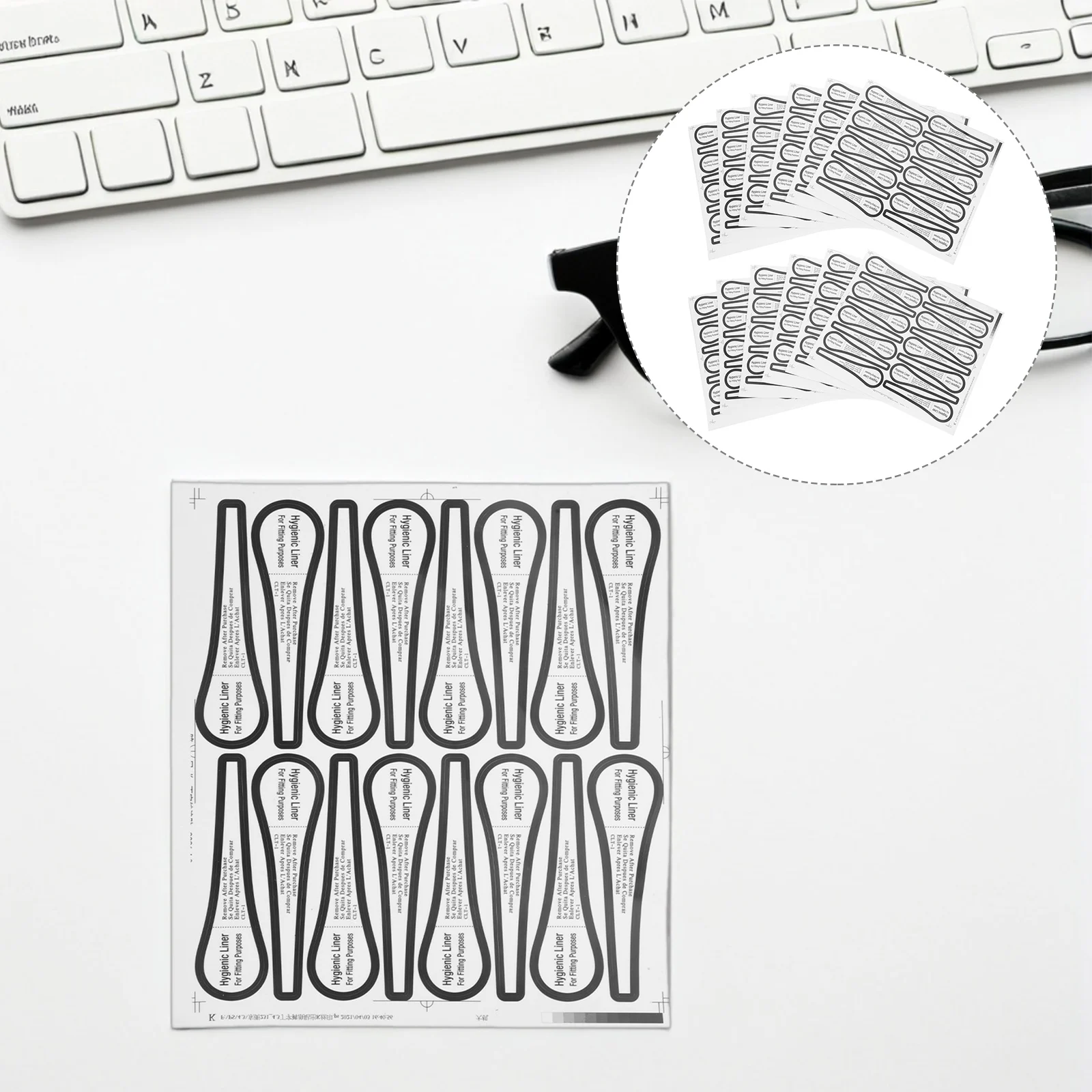 

150pcs Swimwear Label Stickers Transparent Waterproof Adhesive For Bikini Swim Suit Protection Durable Try On Stickers