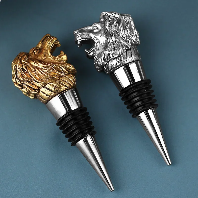 3D decorative wine stopper with deer head, zinc alloy stopper, deer head, vacuum seal, home bars  barware