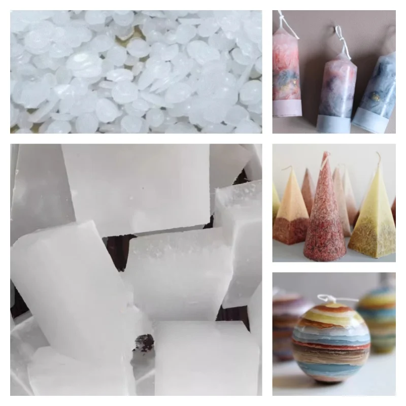 Cera de Parafina Sólida de 500/1000g para Fabricación Artesanal de Velas Aromáticas, Sellado Industrial, Lubricación, Materia Prima Auxiliar