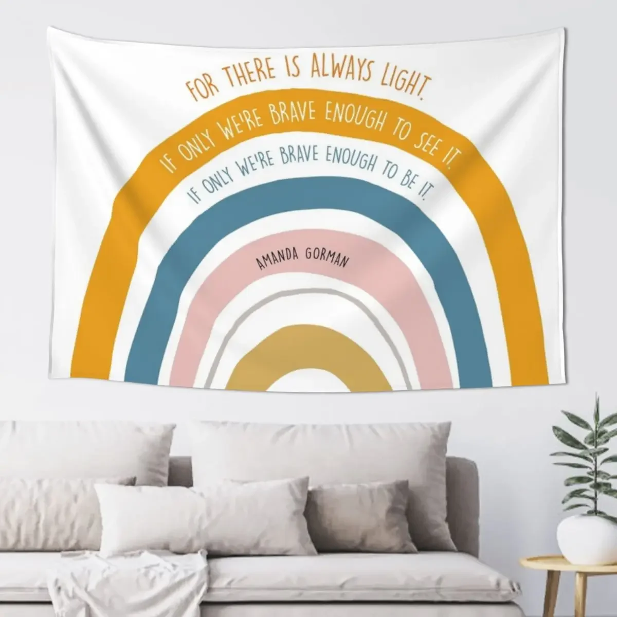 Amanda Gorman Inspiration Quote Tapestry Living Room Decoration Bedrooms Decor Carpet Wall Hanging Wall Tapestry