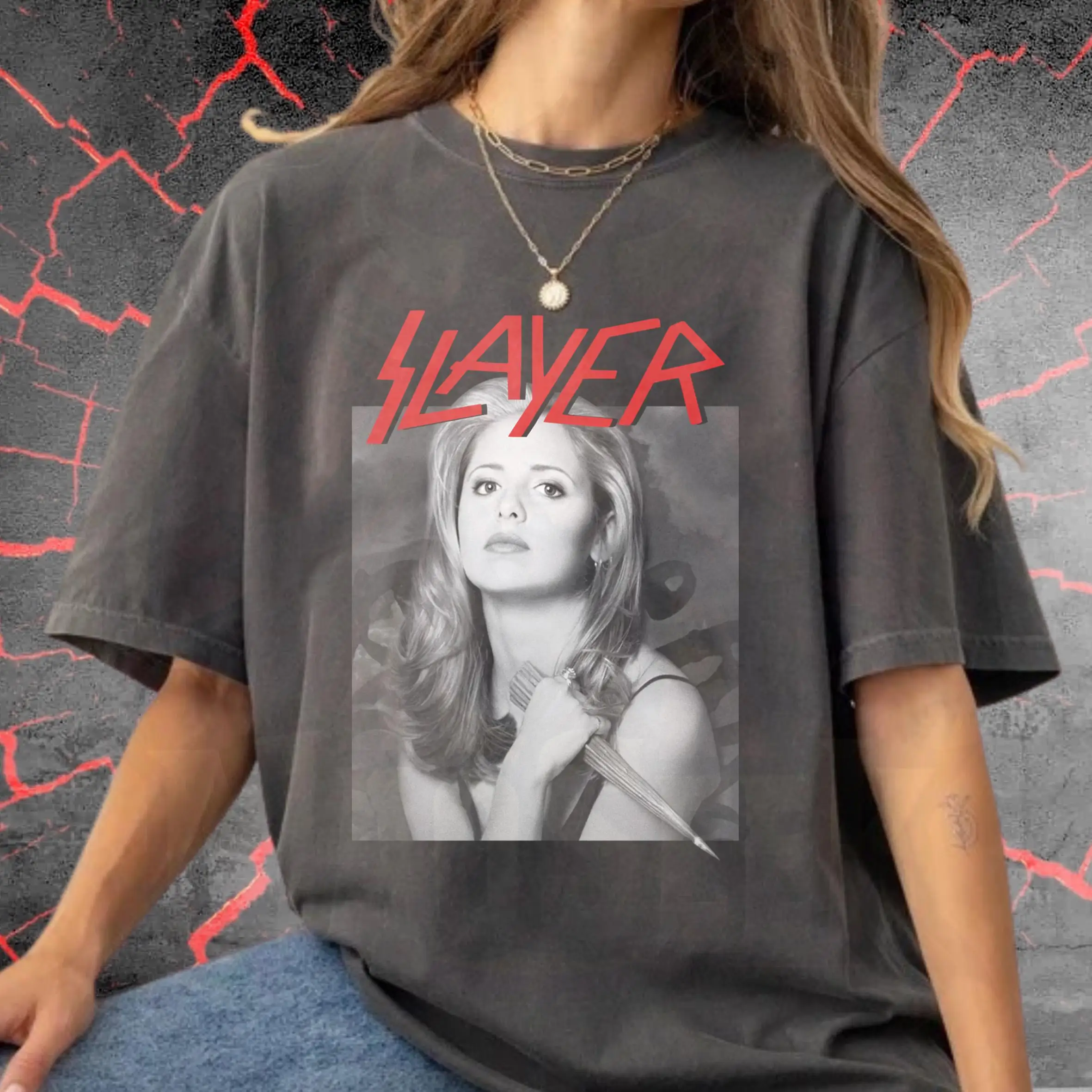 Buffy Slayer T-Shirt / TV Music Shirt / Unisex Rocker Clothing / Vampire Slayer Shirt / Fear Inoculum / Slay Queen