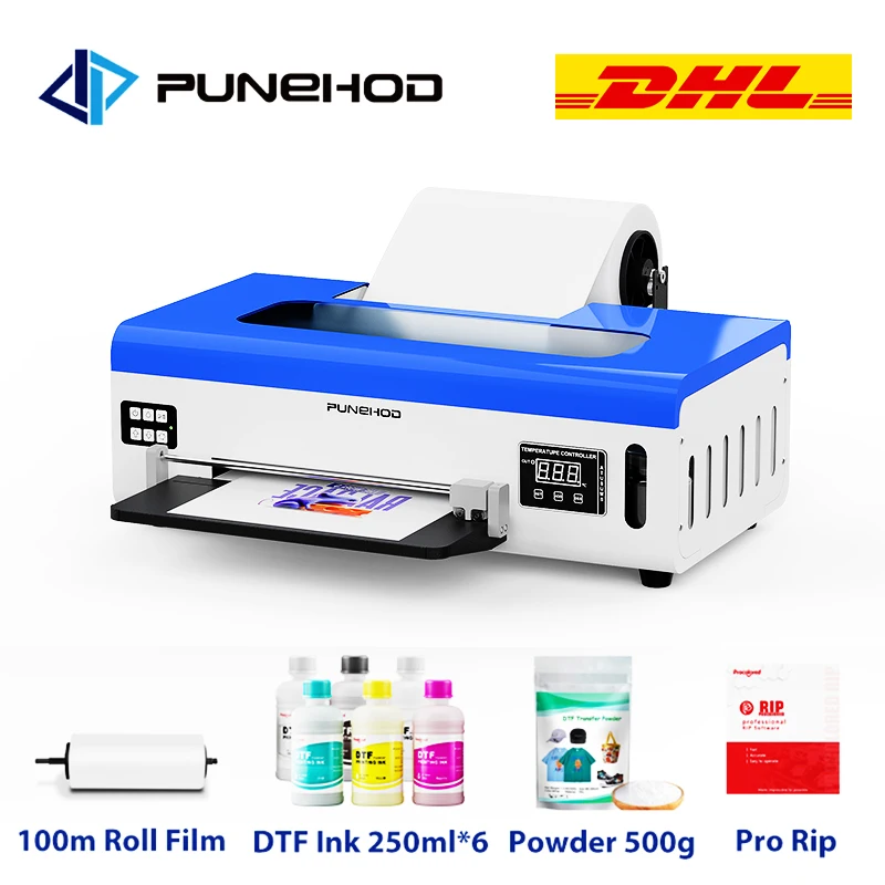 Punehod 8.2inch A4 L800 Dtf Printer Bundle With Oven High Resolution Direct To Film Printing Machine-Best For DIY T-Shirt