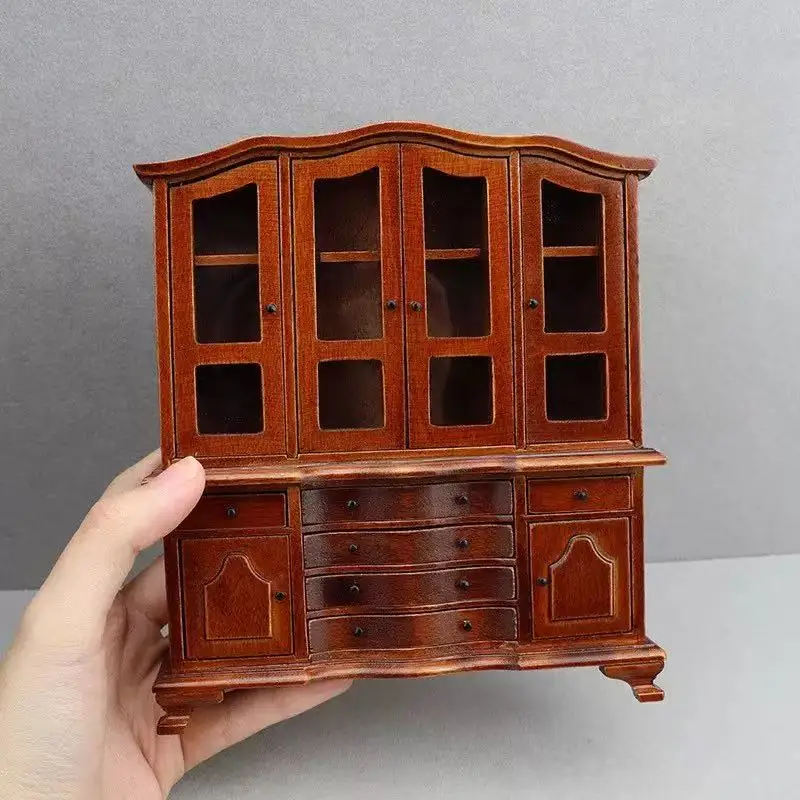1：12 Miniature Furniture Model Book Cabinet Shelf Desk Sofa Model Decor Diy Play House Toy Mini Kitchen Dollhouse Accessories