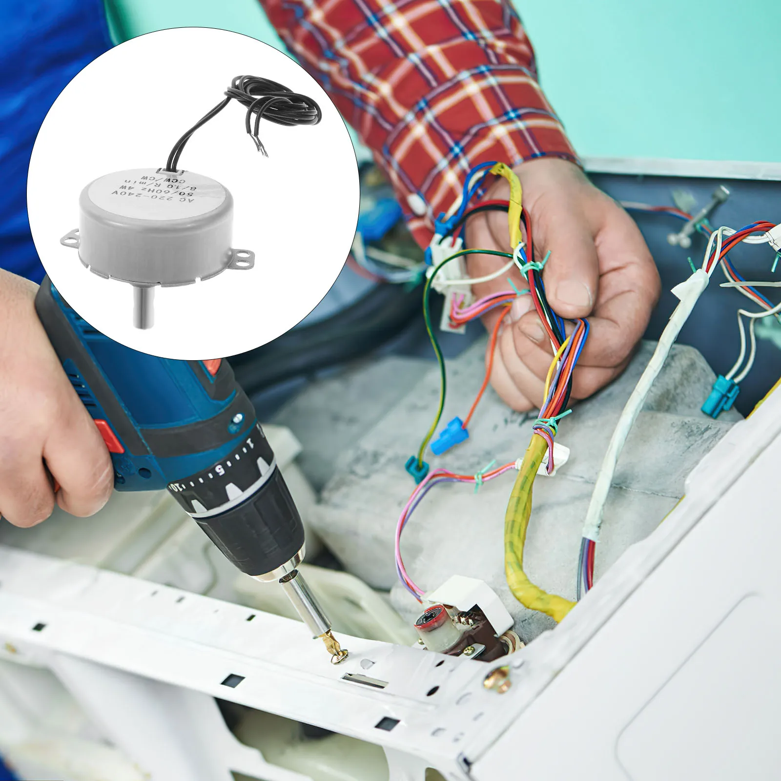 

Synchronous 4W Small Electric Motor Slow Rotating Ccw/Cw For Christmas Decoration Reindeer Turntable Halloween Prop Fan