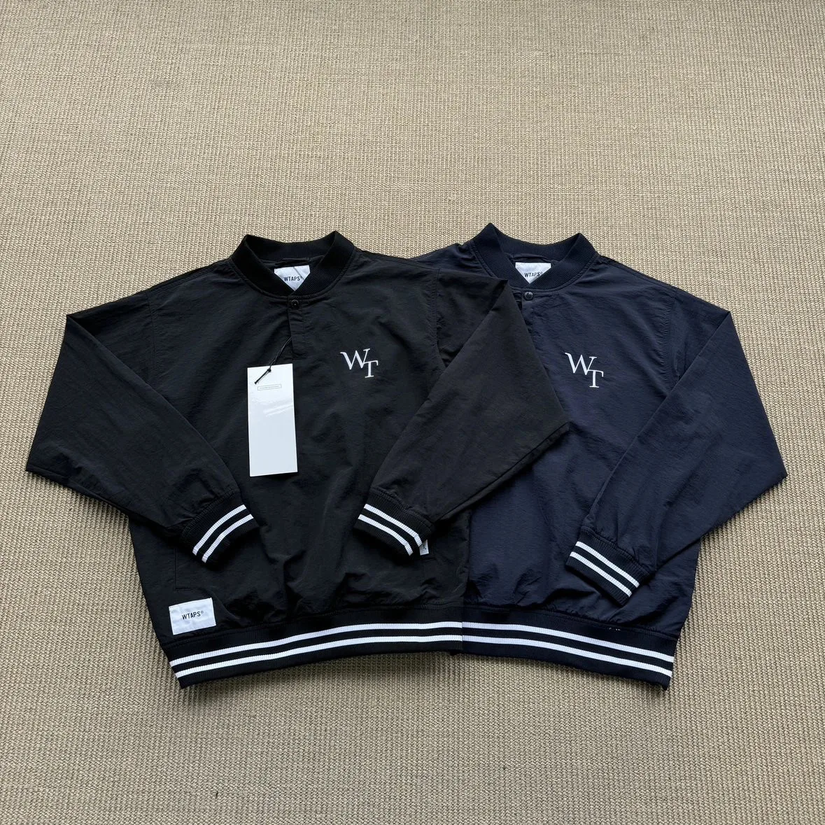 

2026 WTP Japanese Style Nylon Pullover Jacket Letter Embroidery Side Zipper Casual Outerwear Unisex