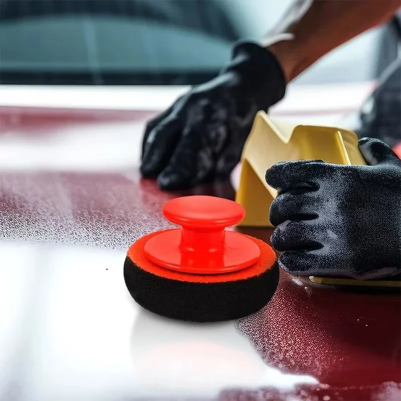 5PCs foam car wax applicator pad hand polisher car wax sealing glaze car beauty wax mall sponge polisher accessories