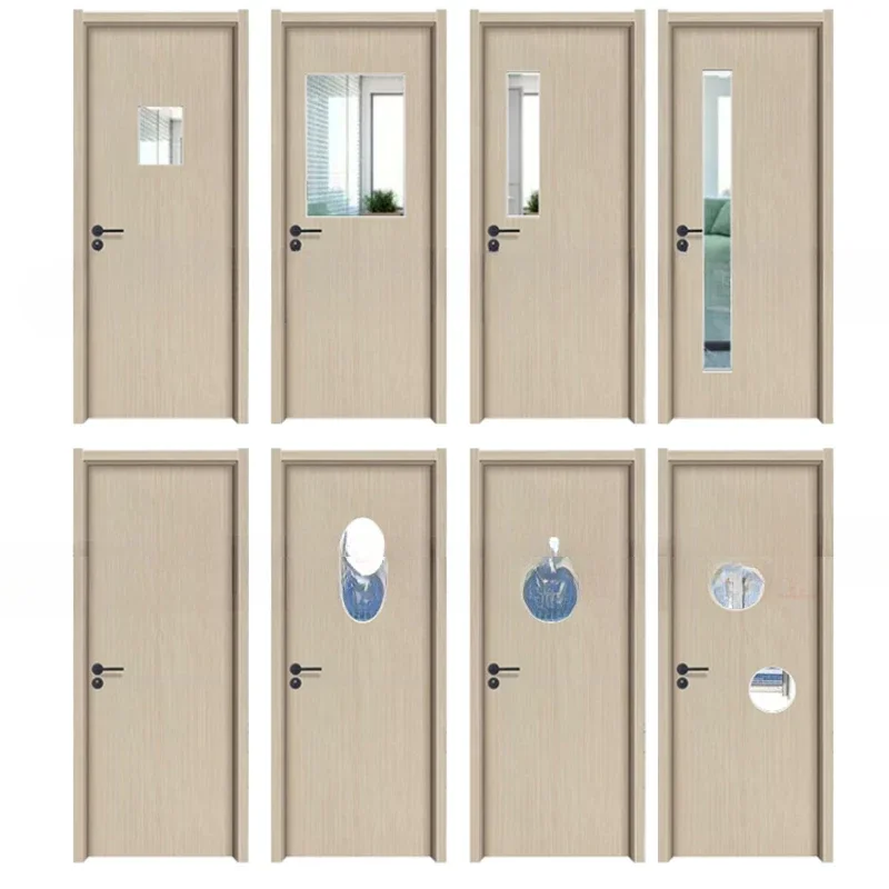 Puertas de vista de madera con cinta personalizada, puertas de diseño de ajedrez ecológicas de vidrio, salón de Mahjong compuesto, acordeón, mejoras para el hogar RR50DW