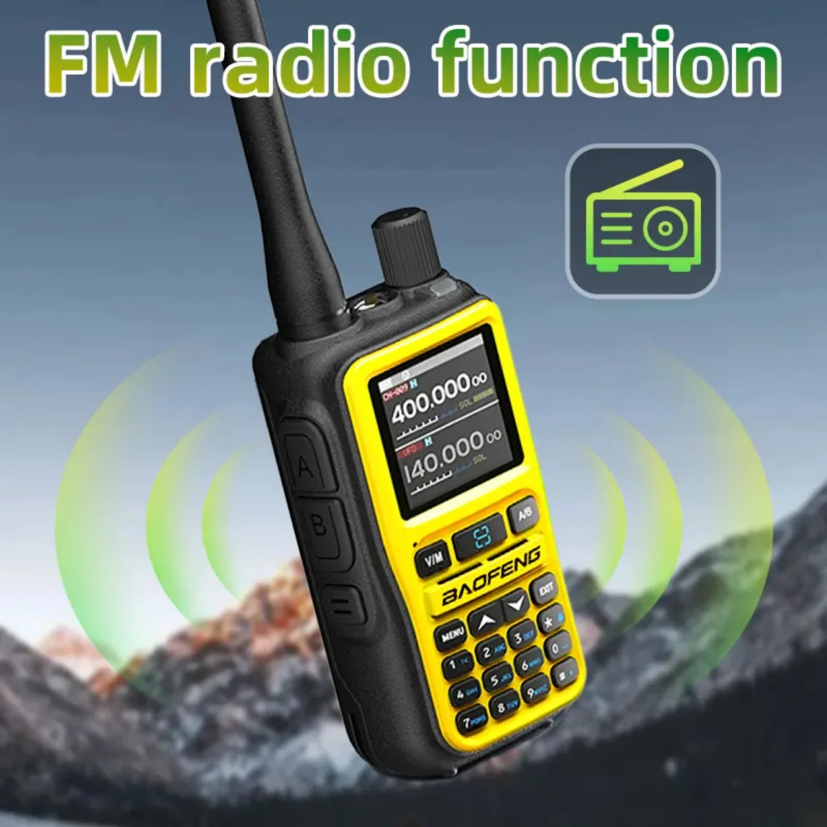 Baofeng UV-5R Mini Handheld Walkie-Talkie, One Key Frequency Match, Bluetooth Programming, Type-C Charging, Compact Transceiver