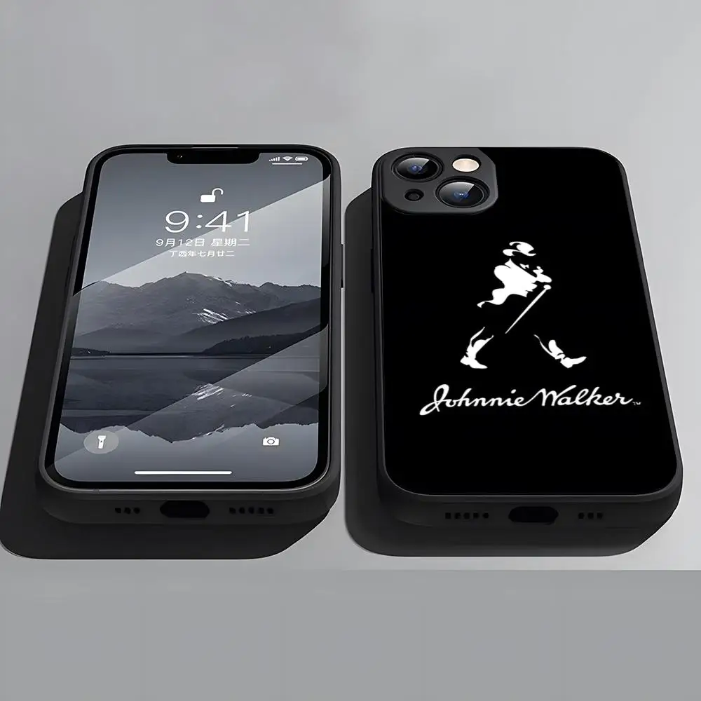 J-Johnnie Walker Logo Phone Case for iphone 11 Pro Max 12 Mini 13 14 X Xs 6 6s 8 7 Plus Silicone Soft luxury Design Back Cover