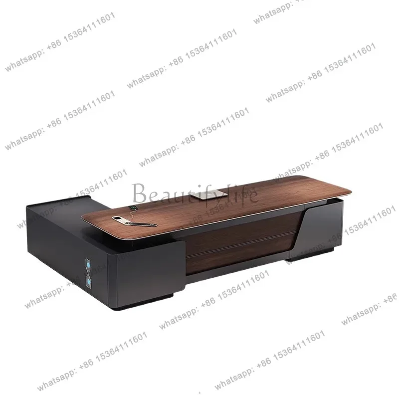 

D36Simple modern office desk president desk supervisor manager office desk and chair combination