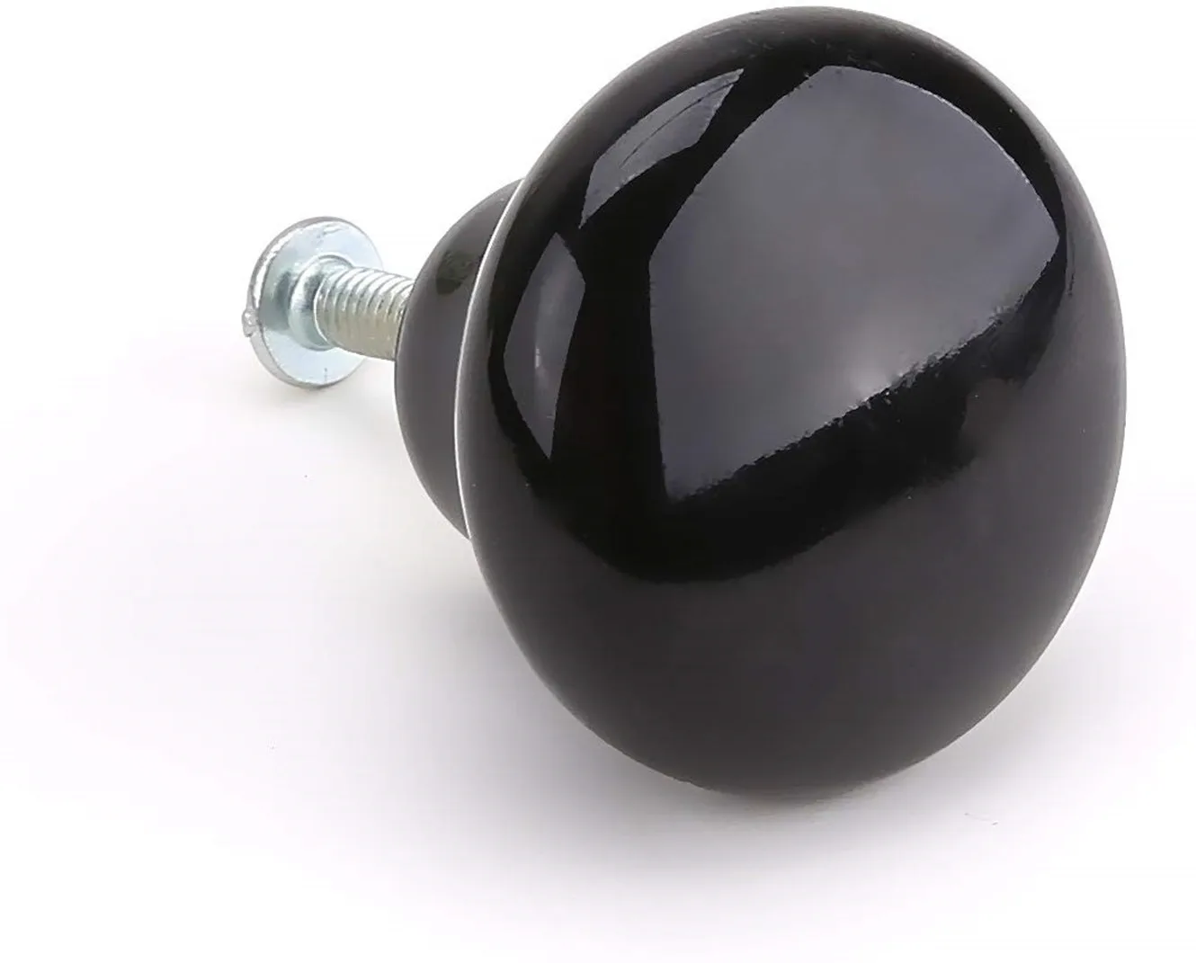 

4Pcs 38Mm Round Ceramic Drawer Knob Handle Black for Cabinet Furniture Kitchen Cupboard Wardrobe Chest Bookcase Stylish Wearable