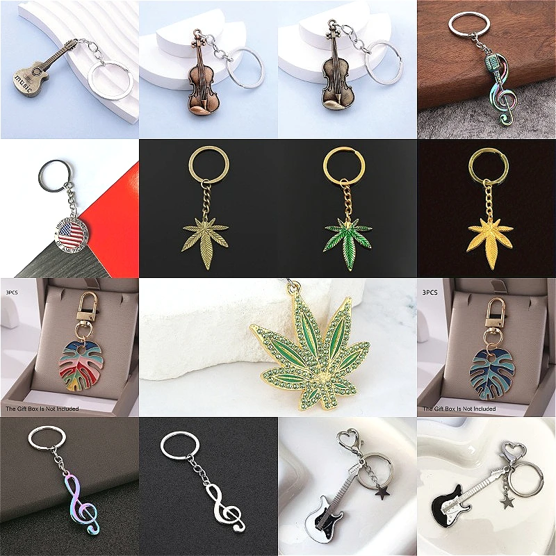 

Personalized Keychain Creative Music Enthusiast Metal Cute Bass Guitar Pendant Key Ring Accessories Keyring Lover Small Gift