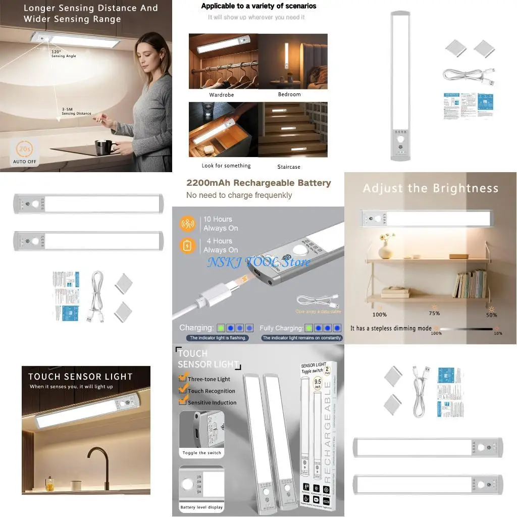 

L8RC Attractive 32CM LED Night Lamp Including Motion Transducer 66 LED Globes and 3 Color Approaches for Accessible Lighting