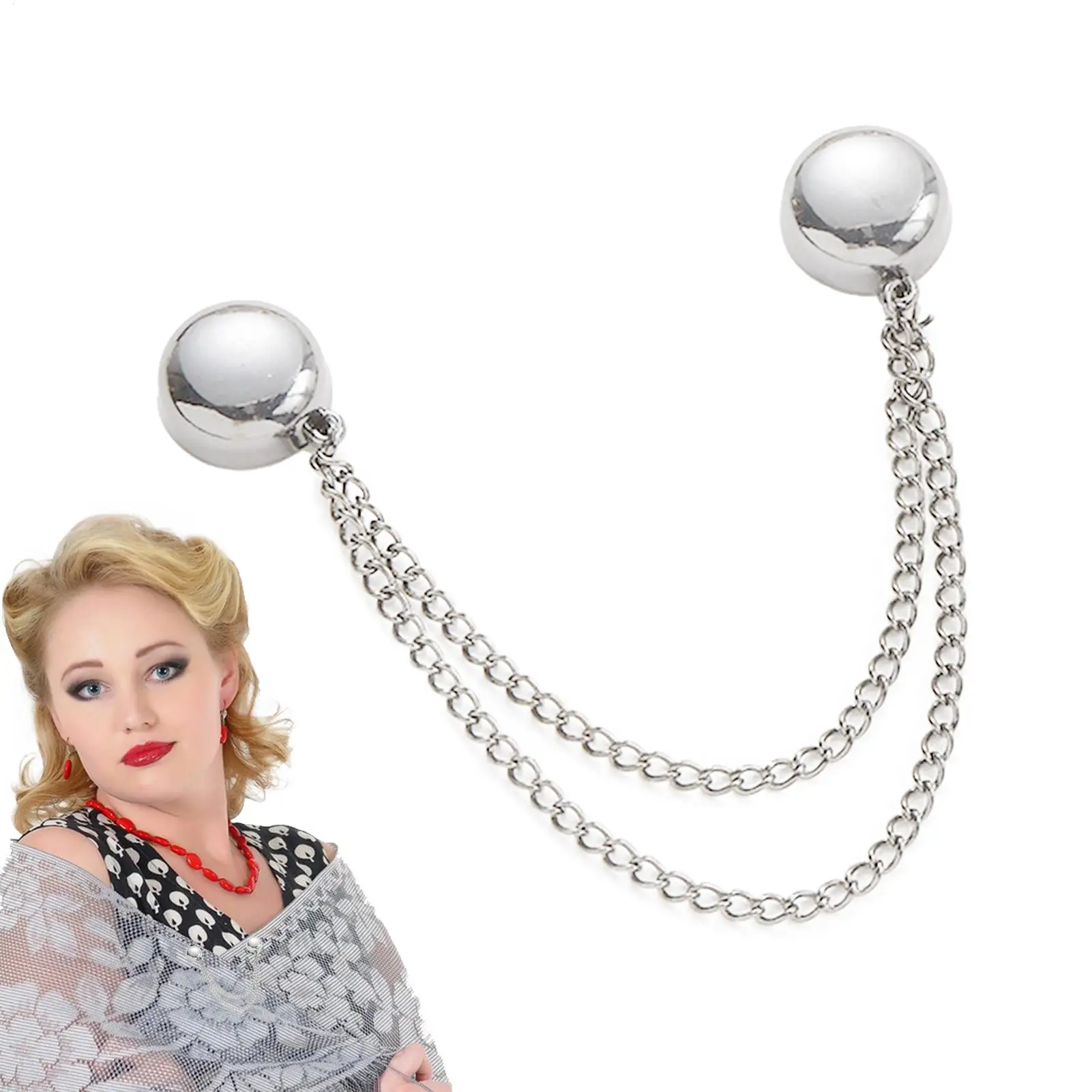1pc Multi-Function Magnetic Clothing Clips Magnetic Strength Buttons Clips Pinless Brooch Clips for Women Clothes Cardigans