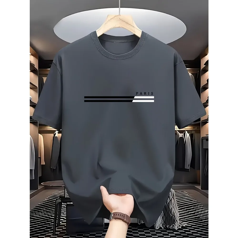 2026 Men's Short Sleeve 100% Cotton T-shirt | Round Neck Men's T-shirt | Multi Color Modern Design Options, Highlighting Trendin