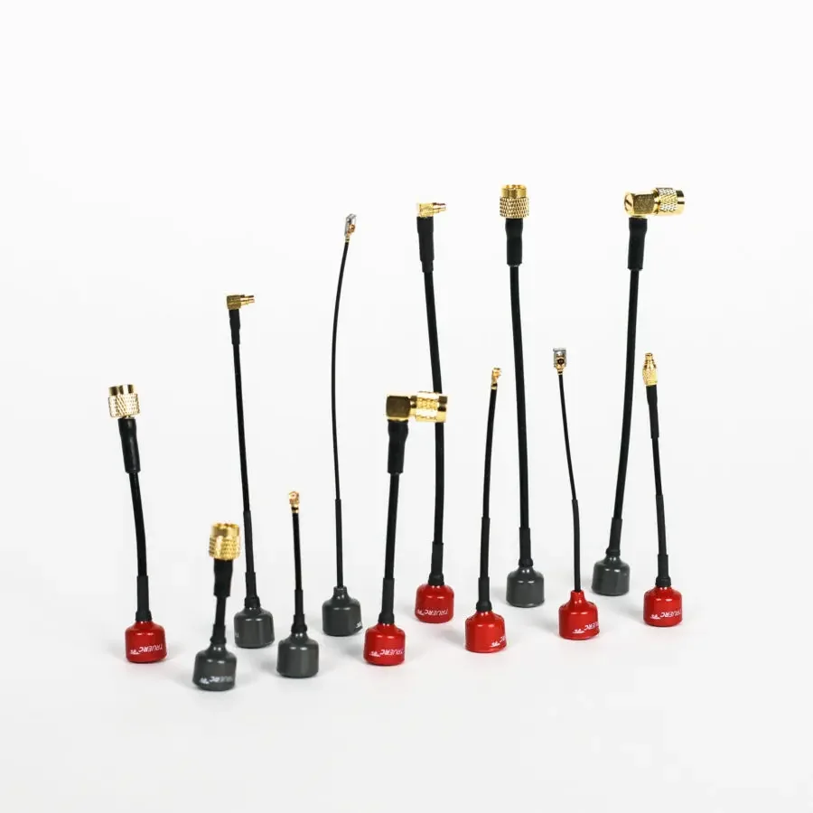 SmCpTRUE/RC SINGULARITY 5.8G ANTENNA 120mm U.FL LHCP RHCP CLEAR BLACK RED SMA RP-SMA U.FL W/tube FPV