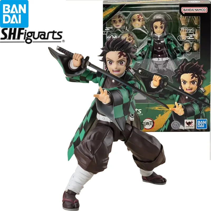 

In Stock Bandai S.H.Figuarts Demon Slayer: Kimetsu No Yaiba Tanjiro Kamado Anime Figure Action Model Figurals Brinquedos Toys