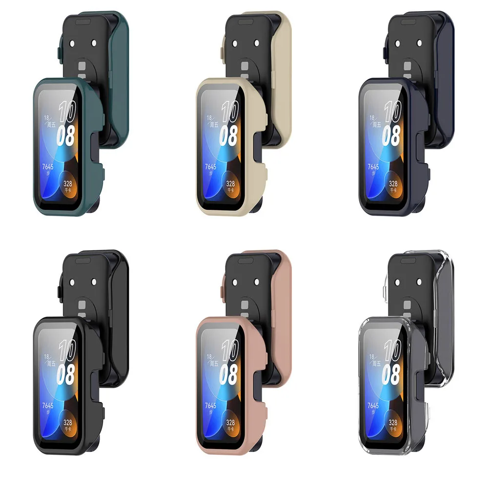 Чехлы-чехлы для Huawei Band 10 9 8, защитный чехол для браслета с пленкой 2 в 1, защитная рамка для экрана, аксессуары для бампера