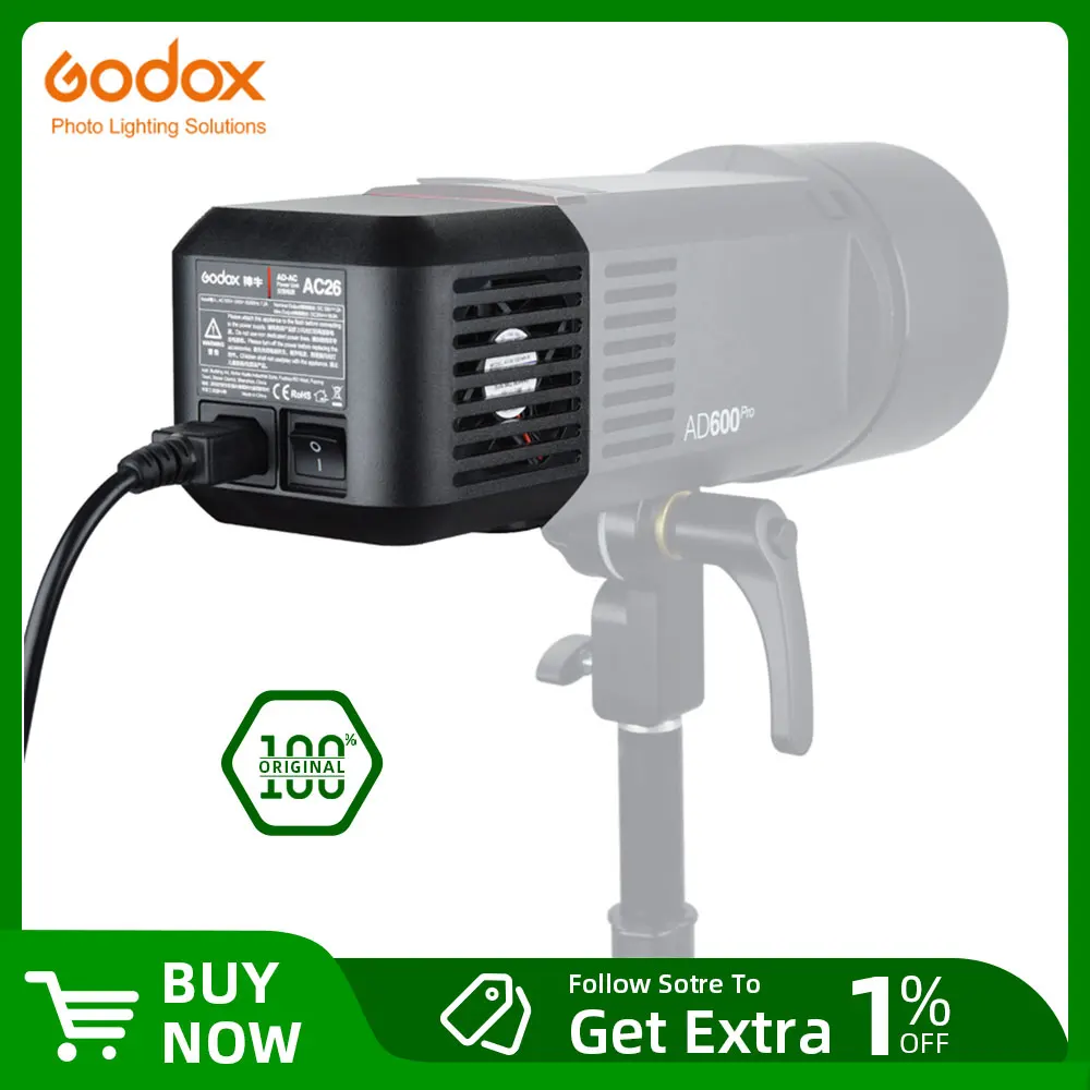 Godox AC26 Stromversorgung für AD600Pro: Perfekte Lösung für professionelle Studio-Photographie