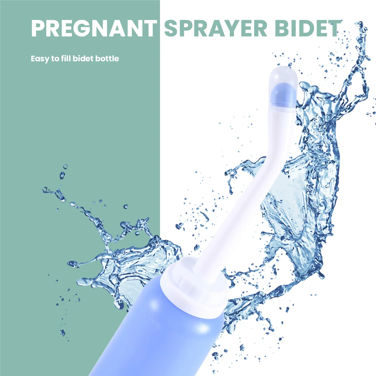 Pulvérisateur de bidet portable à longue buse pour bébé, nettoyant personnel de voyage, toilettes de grande capacité, déterminer le lavage, femme enceinte, 500ml