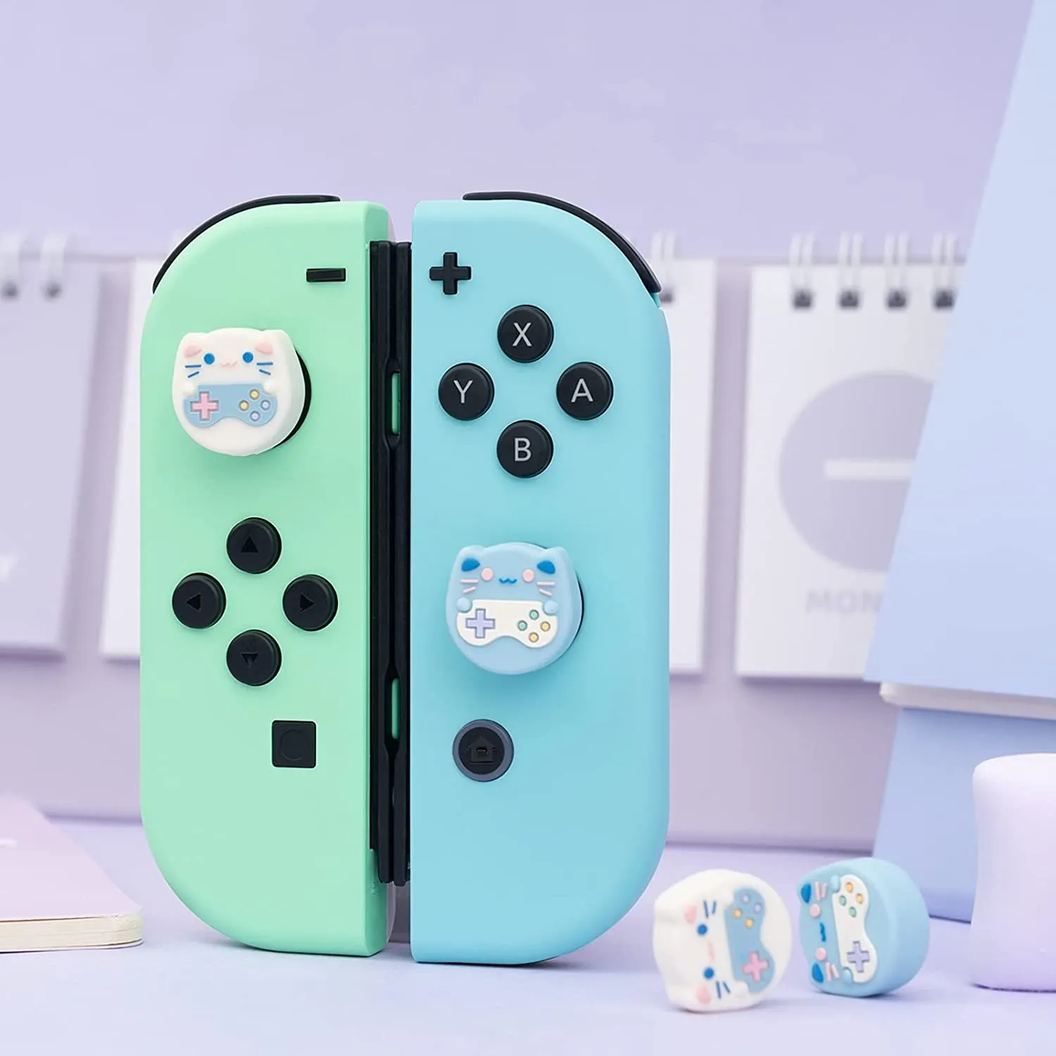 GeekShare Joystick Caps Switch Oled Joy-con Protective Cover Cute Game Cat Soft Thumb Grip Caps For Nintendo Switch Lite