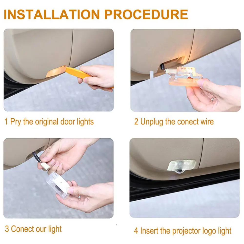 LED-Autotür-Willkommenslicht mit Geisterschatten-Effekt, Zubehör für LEXUS IS250 IS300 ES250 ES300 ES300h ES330 ES350 GX460 GX470 IS ES 300 – Detail 7