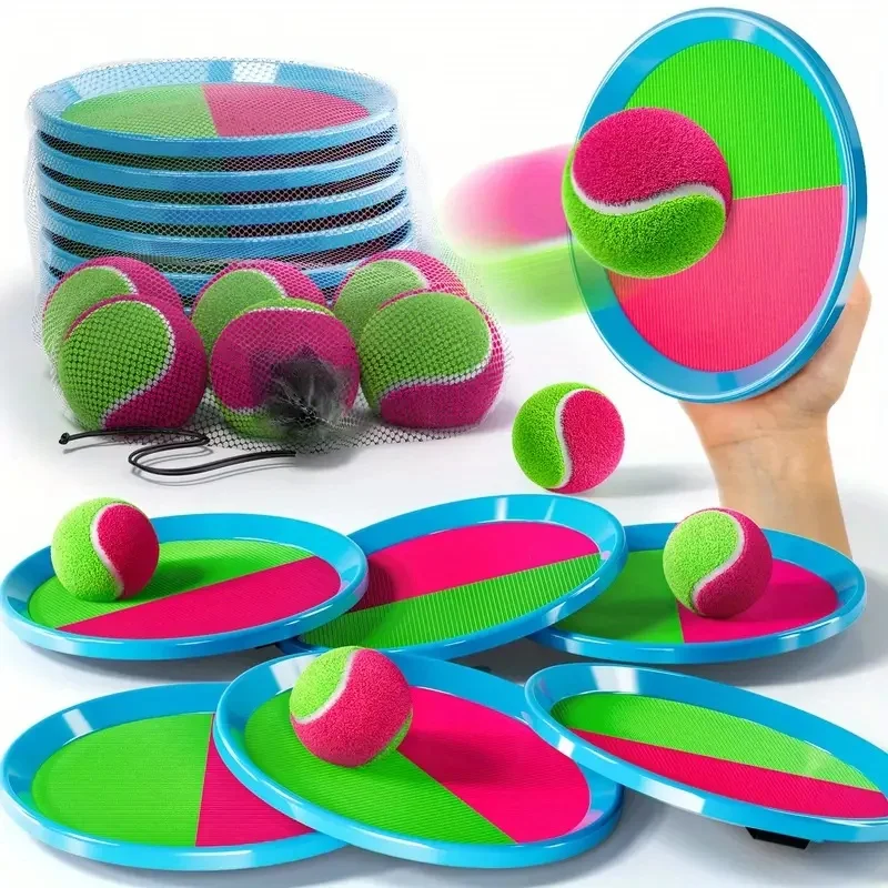 

Наборы для игры с липкими мячами - игрушки для улицы, пляжные игрушки, наборы для бросания мячей с 2 ракетками и 1 мячом, пляжный игровой набор, набор для игр на открытом воздухе