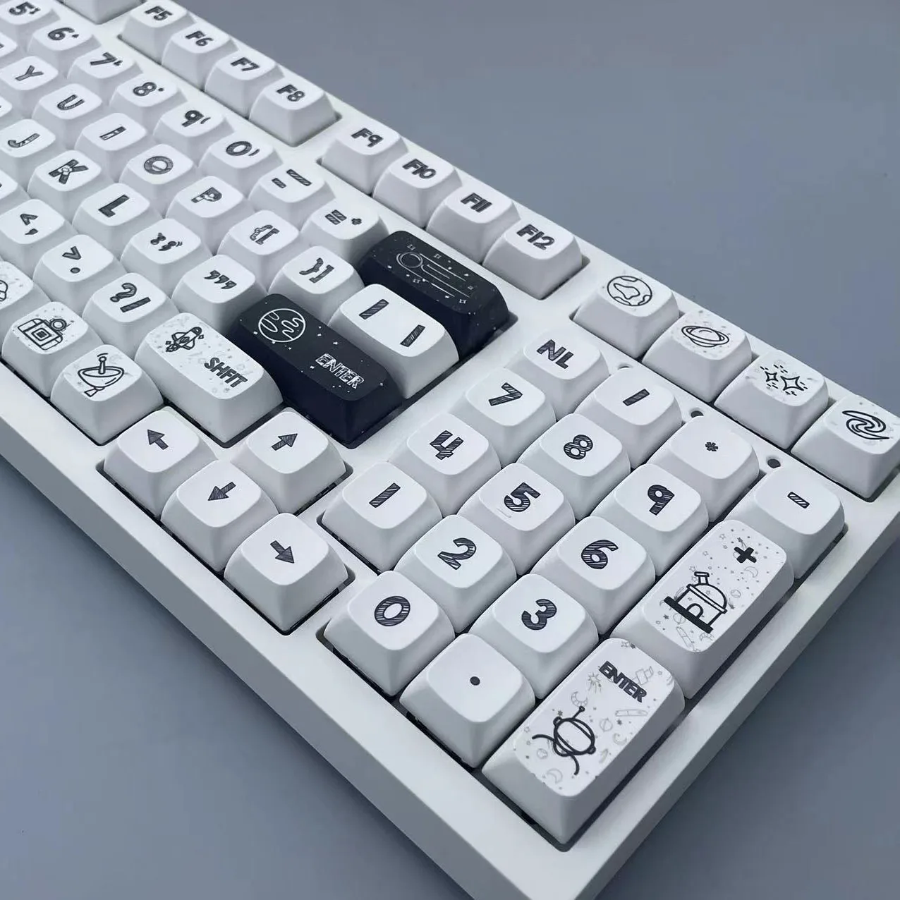 118 Keys Space Astronauts XDA Keycaps For Cherry MX Switch Mechanical Keyboard DYE sublimation PBT Keycaps XDA Profile Key caps