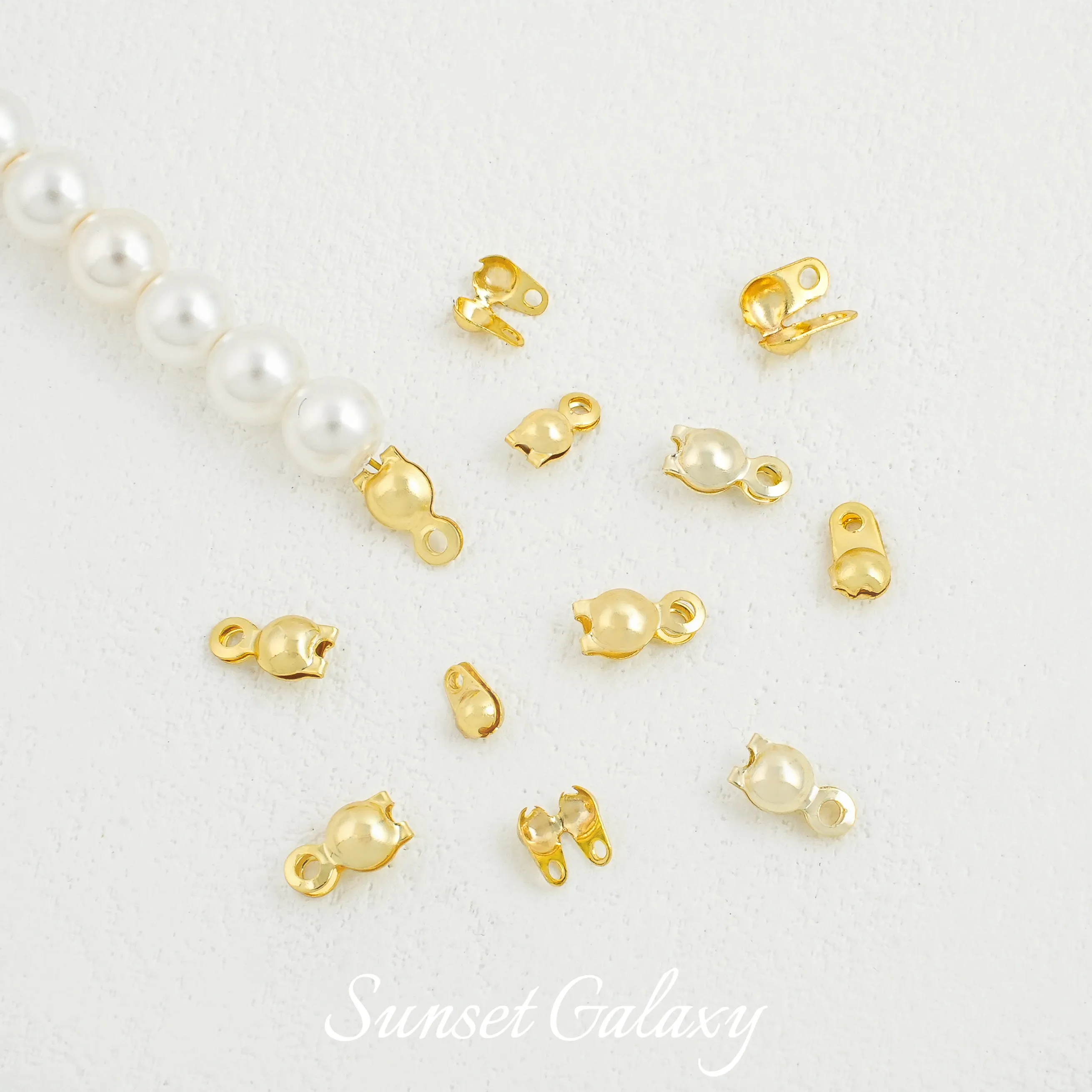 14k18k Bag Buckle Bean Buckle Side Buckle Positioning Bead DIY Bracelet Ending Accessories Necklace Beaded Material