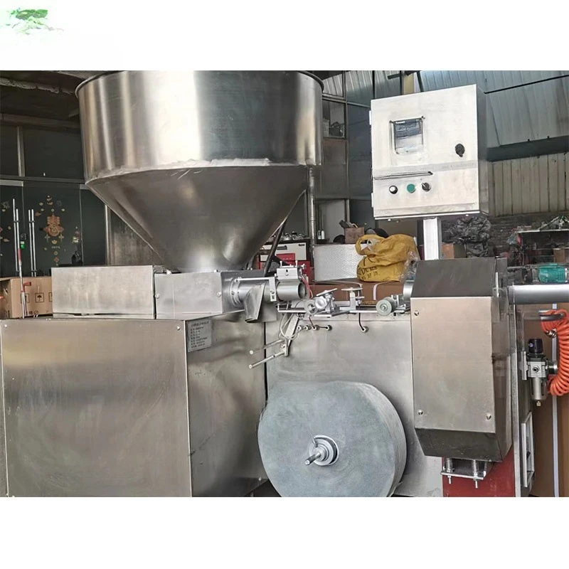 Horizontal light base mesh bag bowl making machine, automatic agricultural seedling briquetting machine