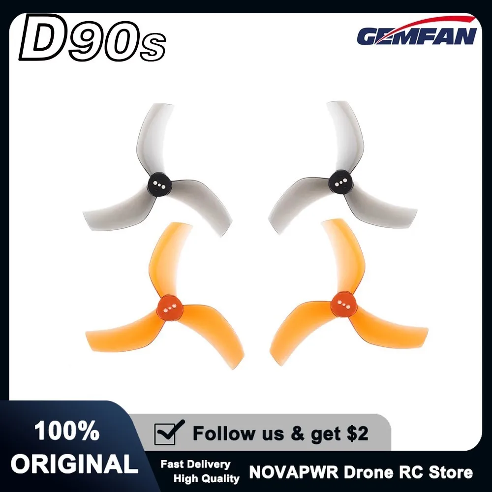 Gemfan D90S-3 3.5Inch 3-Blade Inverted Duct Propeller Compatible with ProTek Dark Shadow 35 Whoop FPV Drone