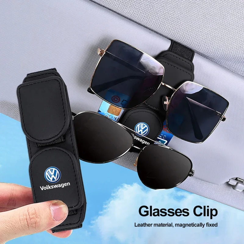 

Автомобильный магнитный зажим для очков, двуглавый зажим для карт для Volkswagen GTI Golf 6 7 8 Polo VW R-Line CC Passat Tiguan T-ROC Arteon Mag