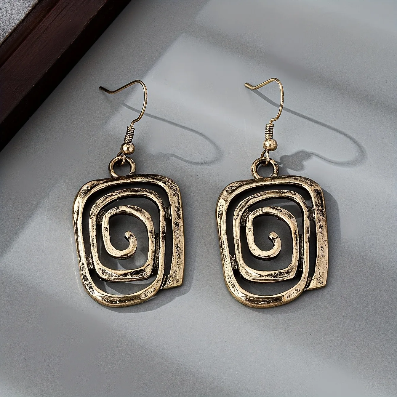 Geometric Circle Handmade Alloy Earrings teacher appreciation gifts - Detail 1