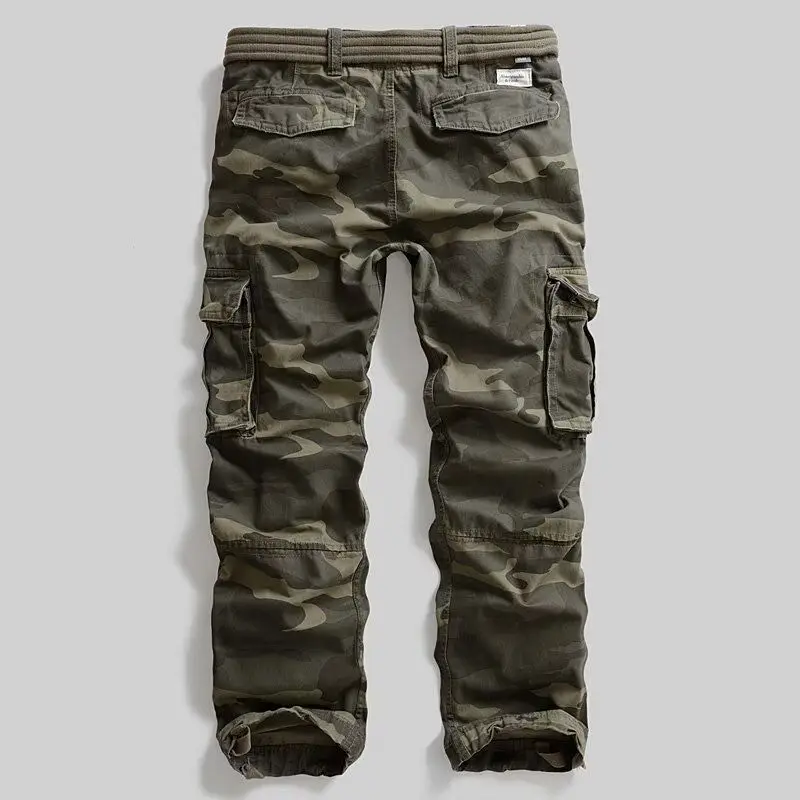 New Casual Washed Regular Straight Loose Outdoor Military Instructor Combat Cotton Camouflage Pants Men's Tooling Cargo Trousers view 3