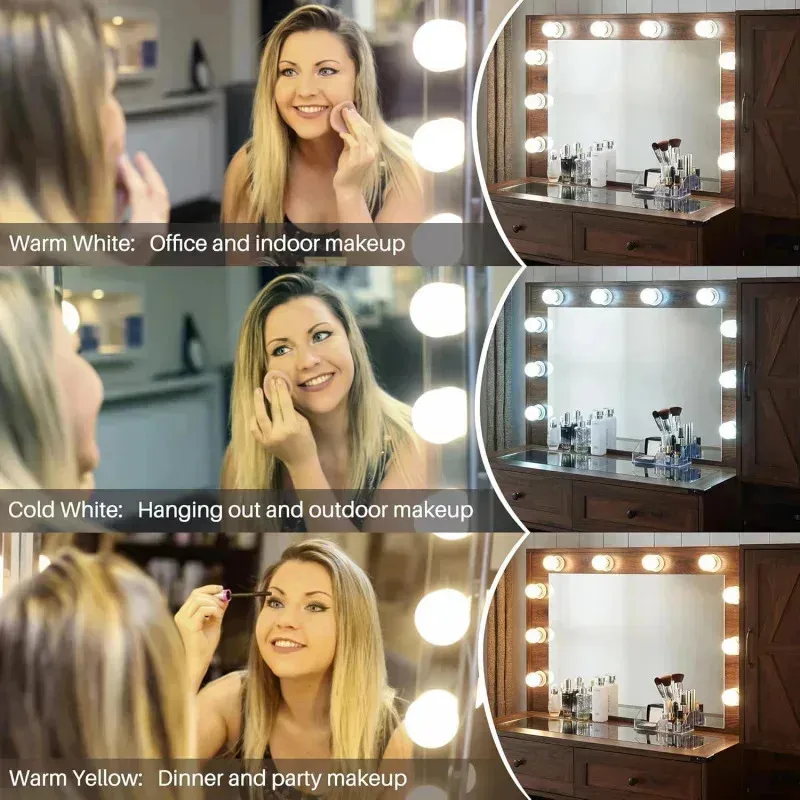 QAZ8-JXQNGMU محطة شحن المزرعة. مكتب زينة بمقدار 43 بوصة مع مرآة وأدراج للمكياج. Big Mo