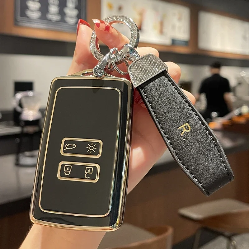 

Чехол для автомобильного ключа из ТПУ для Renault Dacia Sandero Duster 2022 Koleos Kadjar Megane 4 Talisman Captur Espace Clio 2016-2019 Zoe Ev