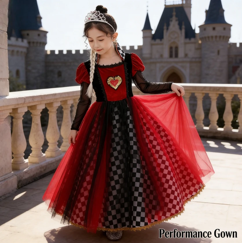 

2026 Party Dress Photo Booth Props Kids Girls Witch Costume Princess Dress Cosplay Party Outfit