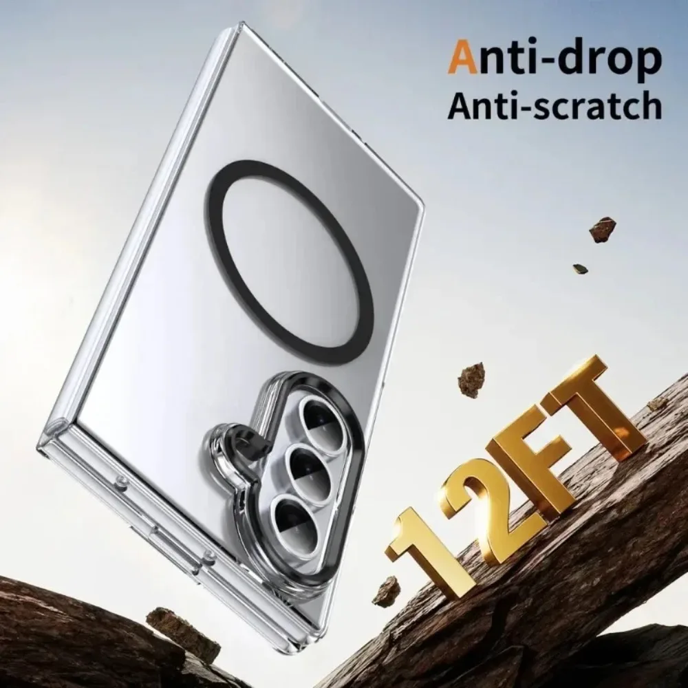 Custodia per telefono Magsafe con pellicola per schermo trasparente ultra sottile per Samsung Galaxy Z Fold7 6 5 4 3 Carica wireless Proteggi la copertura