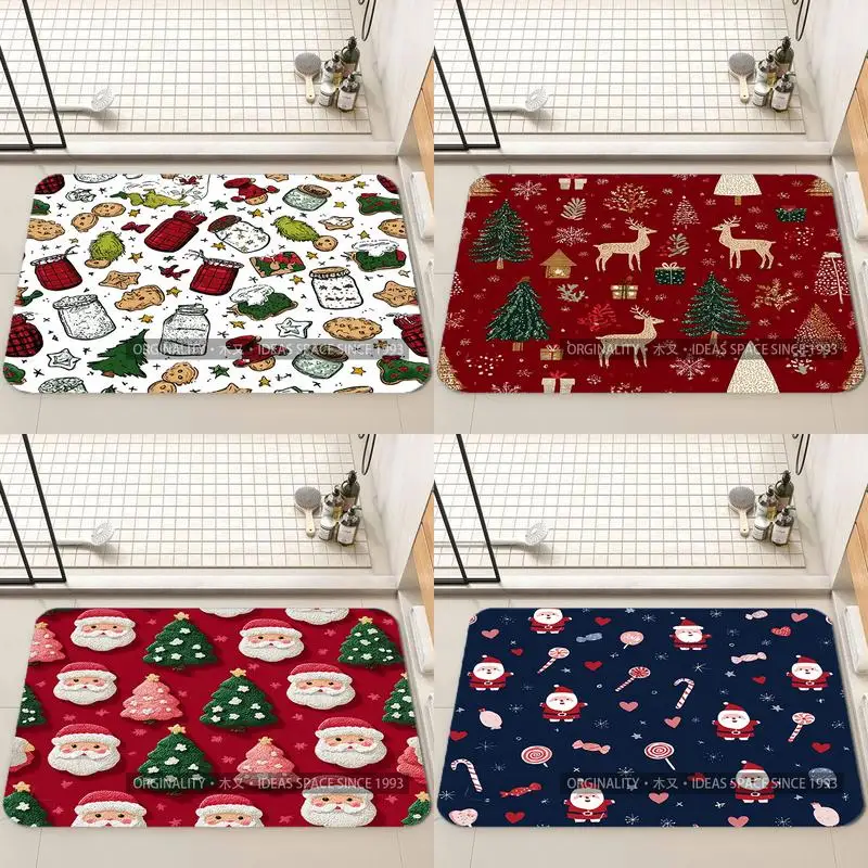 

Christmas Cookie Pattern Mat Living Room Decoration Home Sofa Non-Slip Carpet Study Bedroom Tatami Children'S Soft Floor Mat