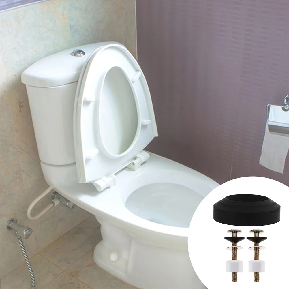 

3Pcs Toilet Seal Gasket Set Heavy Duty Waterproof Bowl Gasket with Lid Screws for Standard Toilets Leakproof Fix
